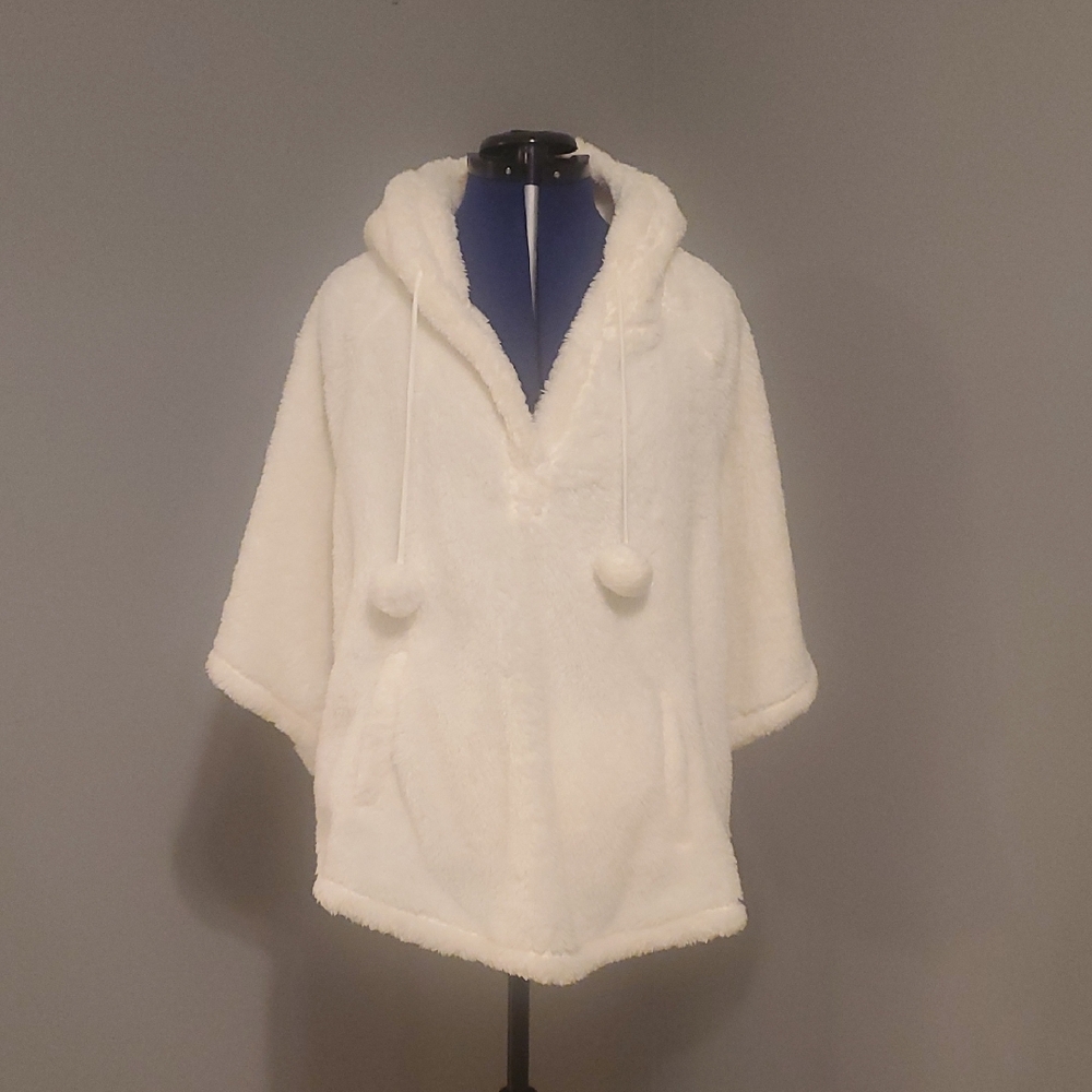 Charlie Paige White Hooded Cape